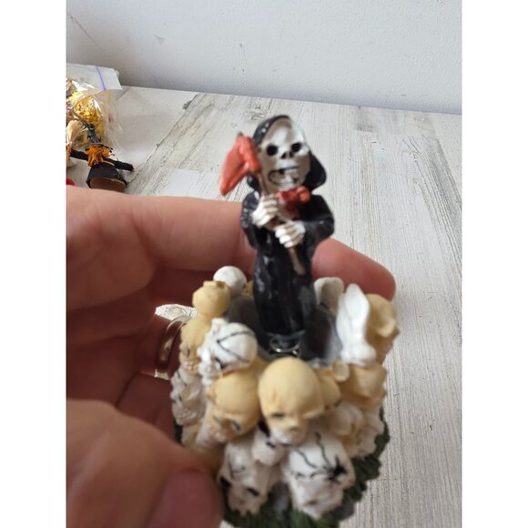 Grim reaper bobblehead village skull tree vintage people accessory grim reaper - Picture 6 of 10